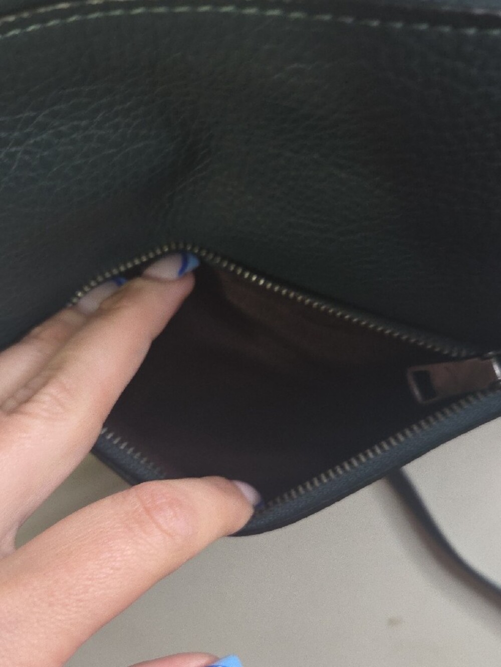 Coach Kacey Pebble Leather Satchel Handbag in Deep Green - Picture 10 of 11